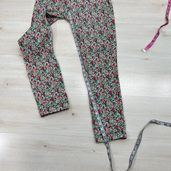 J.CREW Toothpick Jeans Women 28 Floral Denim Ankle Multicolor Skinny - Picture 10 of 11